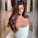 Tinashe hair highlight brown body wave pull go wig