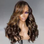 Tinashe hair pull go highlight brown body wave wig (6)