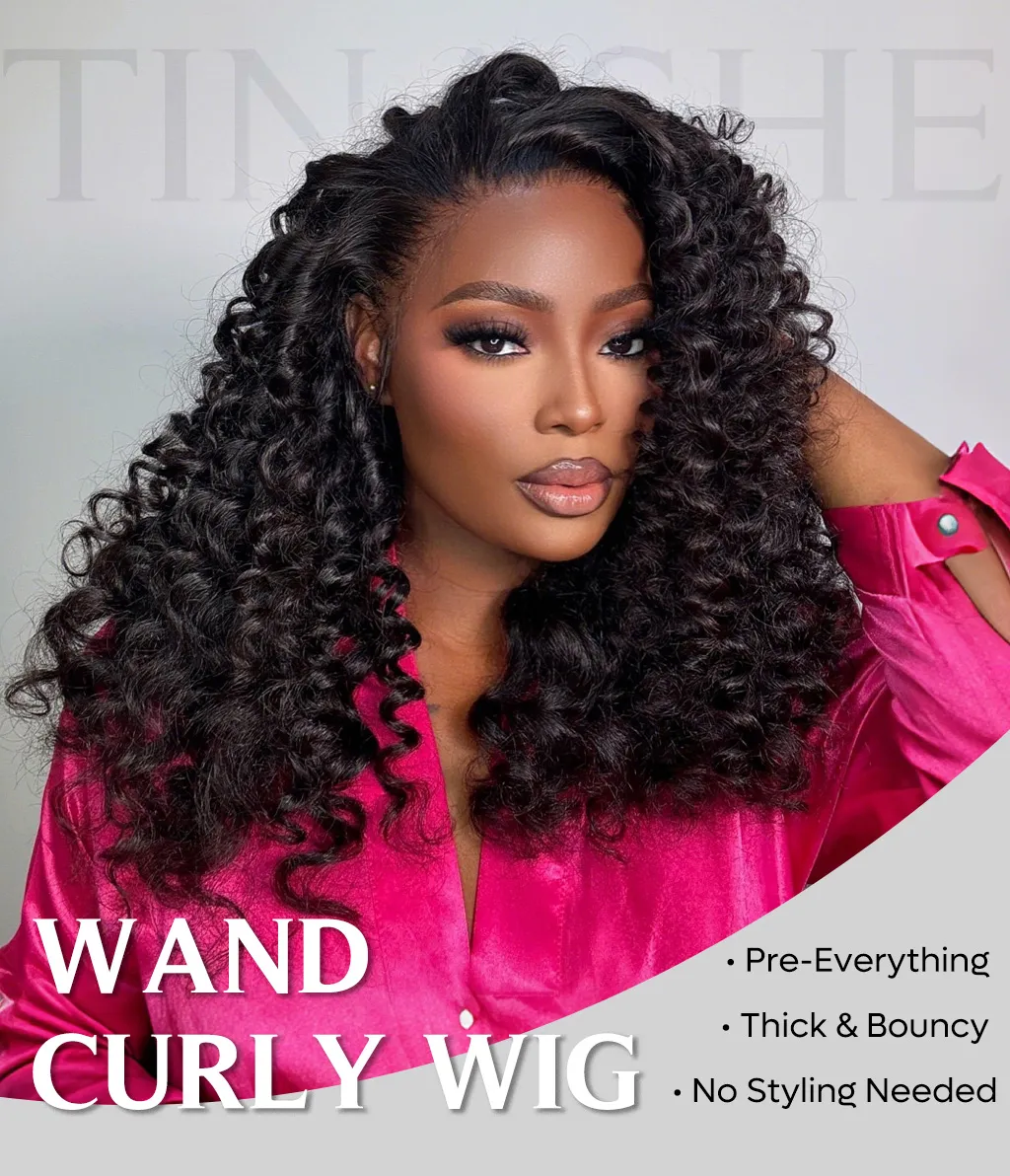 Tinashe hair wand curly wig details