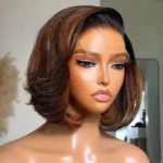 Tinashe hair highlight brown layer bob wig (3)