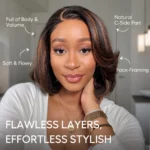 Tinashe hair highlight brown layer bob wig (5)