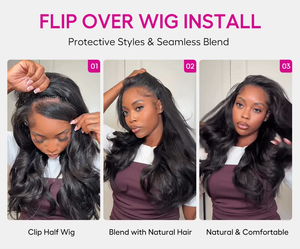 Tinashe hair yaki loose wave half wig detail 3