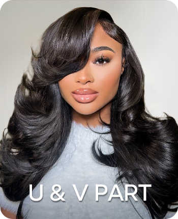 U & V Part Wig