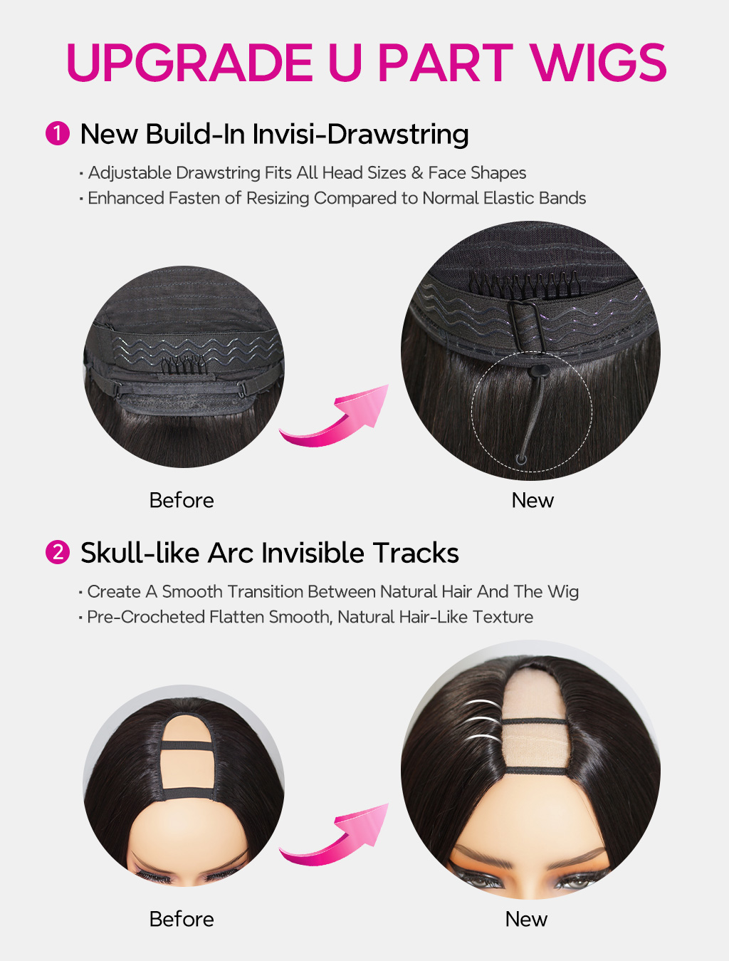Tinashe hair u part wig details 1