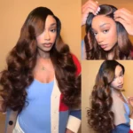 Tinashe hair ombre brown layered loose wave wig 2