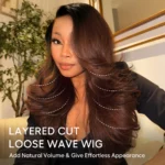 Tinashe hair ombre brown layered loose wave wig (4)