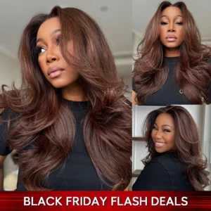 Tinashe hair dark brown layered loose wave wig