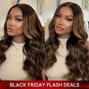 Tinashe hair highlight brown body wave wig
