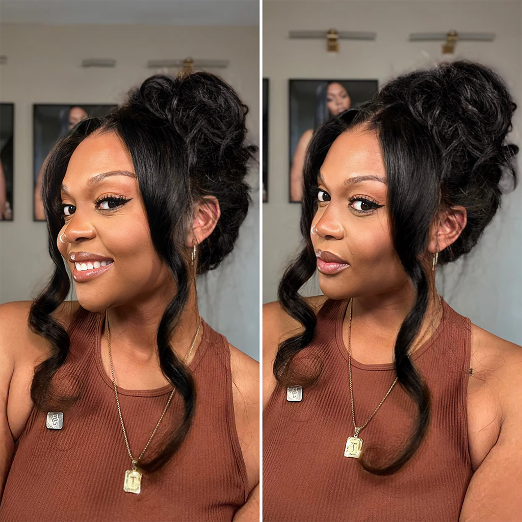 Tinashe Hair New Pull Go Drawstring 360 Lace Frontal Wigs Body Wave Human Hair With Bleached Knots - 24 inch - Pull Go Drawstring 360 Wig - No