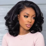 Tinashe hair bouncy loose wave bob half wig (2)