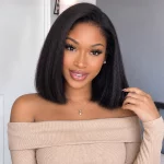 Tinashe Hair yaki straight bob half wig (1)